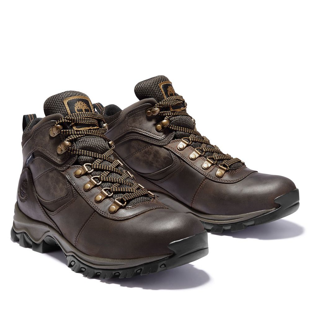 Bocanci De Drumeție Timberland Barbati Maro Inchis - Mt. Maddsen Mid Waterproof - Romania - TVIKDU28